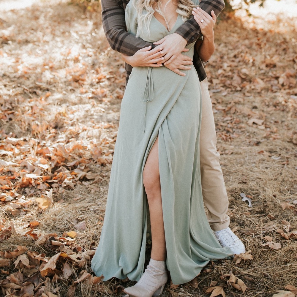 Sage Green Maxi with Slit